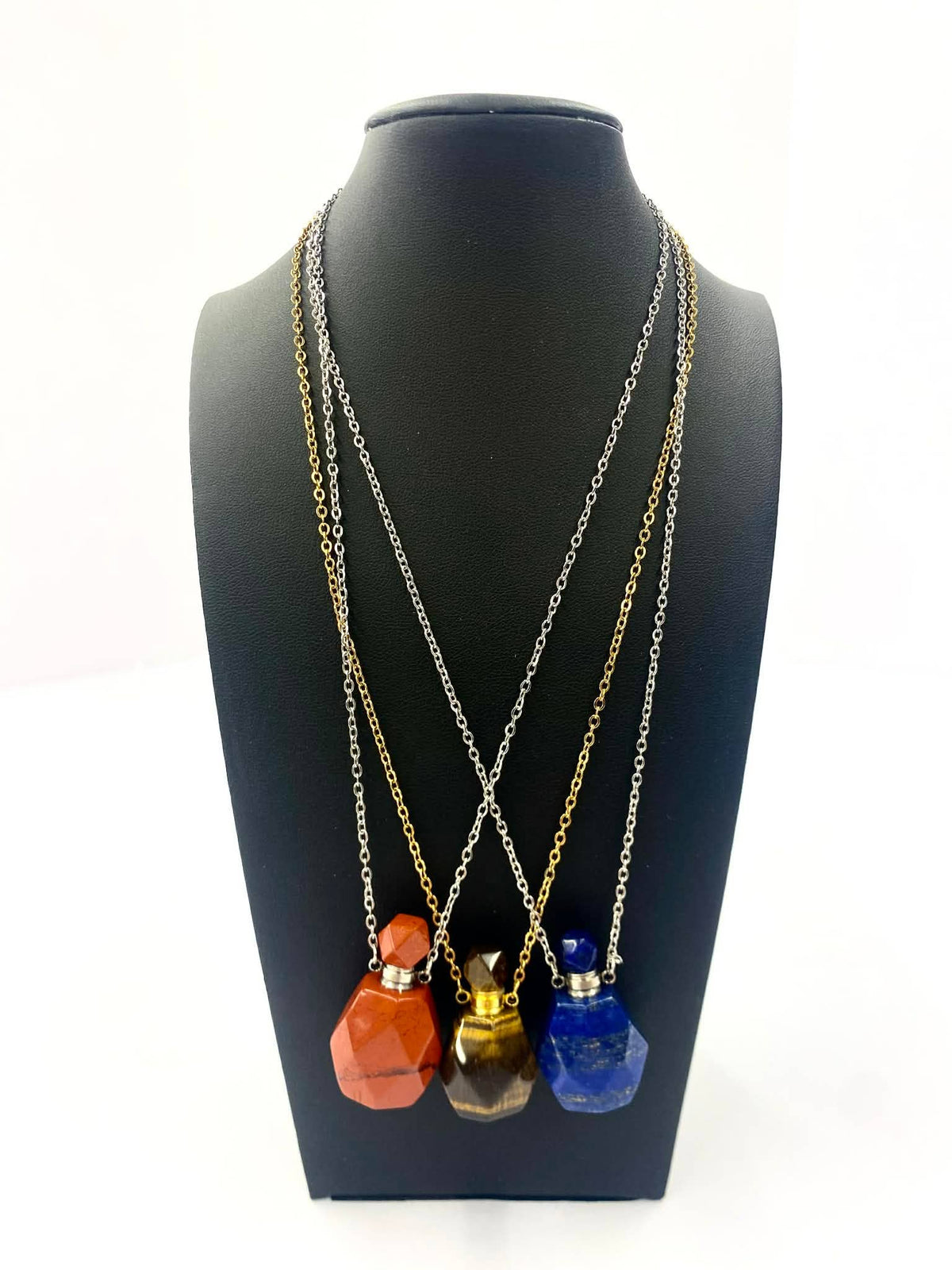 HY00598 Gemstone Potion Bottle Necklace - Assorted