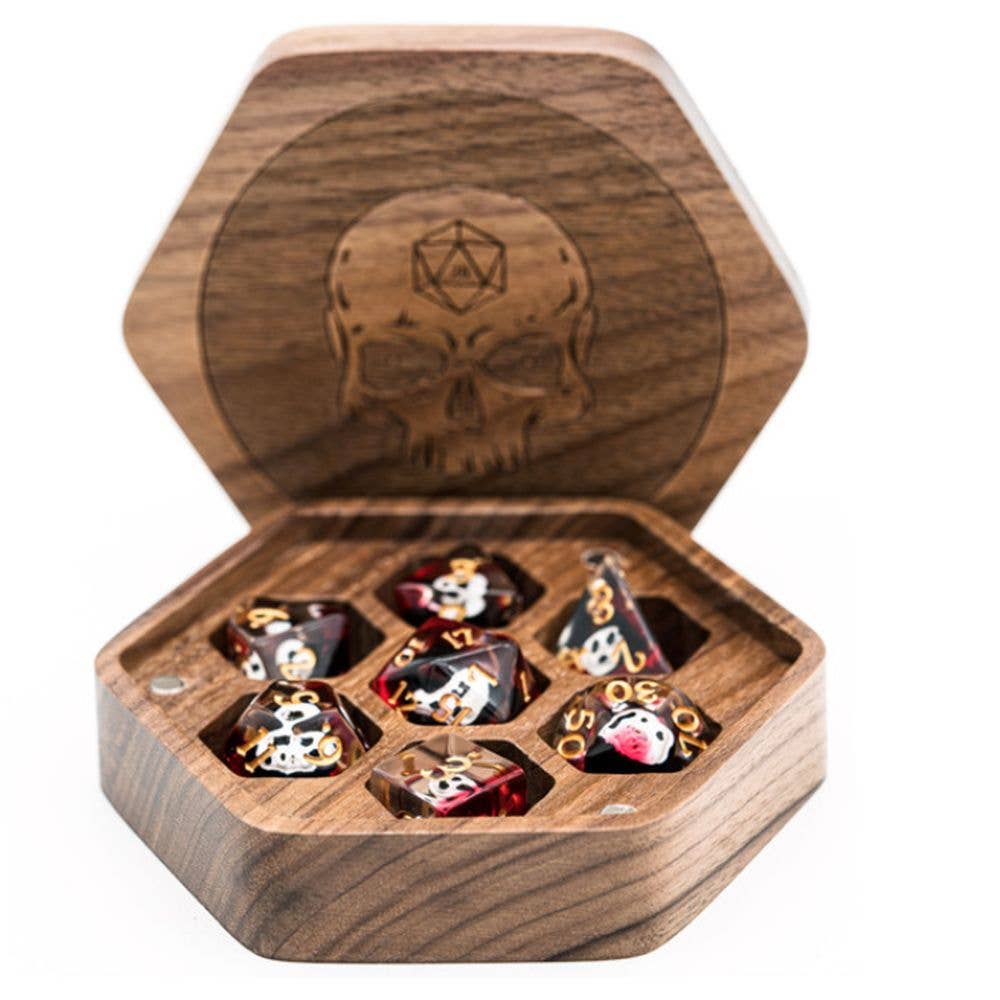 Skull Keeper Wood Dice Box