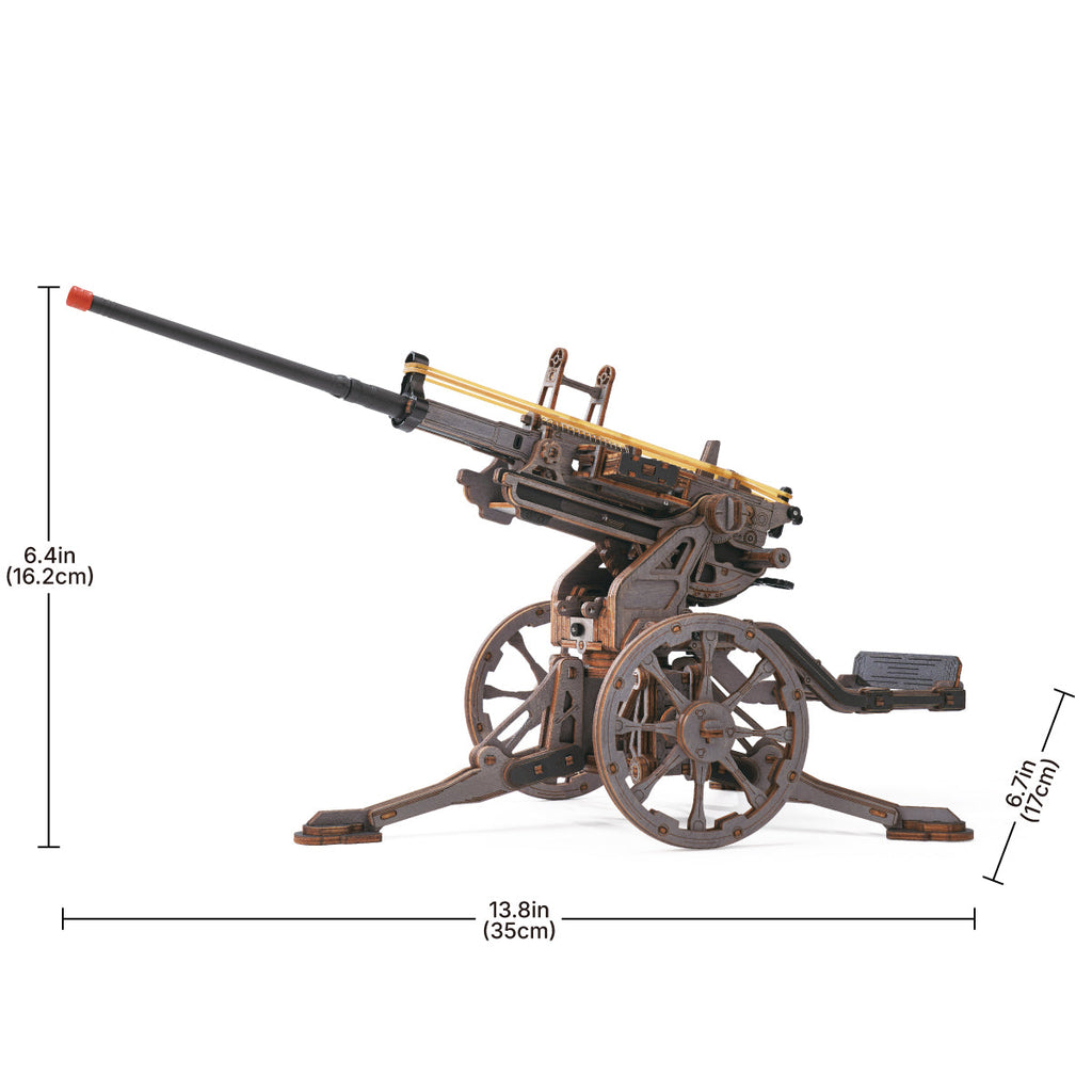 Anti-aircraft Gun Wooden 3D Puzzle