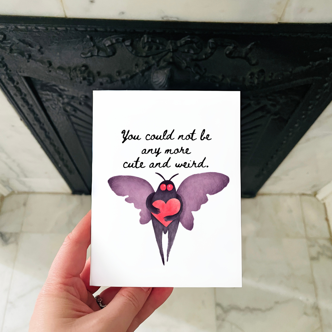 Cute and Weird Moth Fairy Creature Notecard 