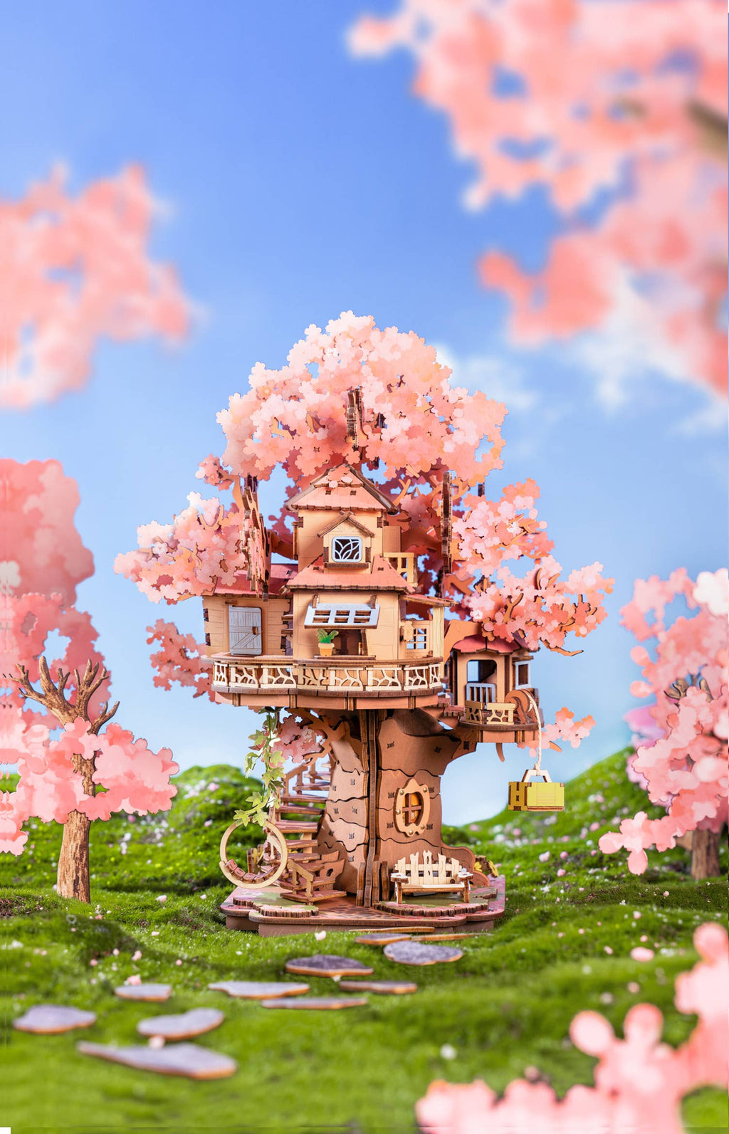 Sakura Tree House Rolife Wooden Puzzle DIY  Craft Kit