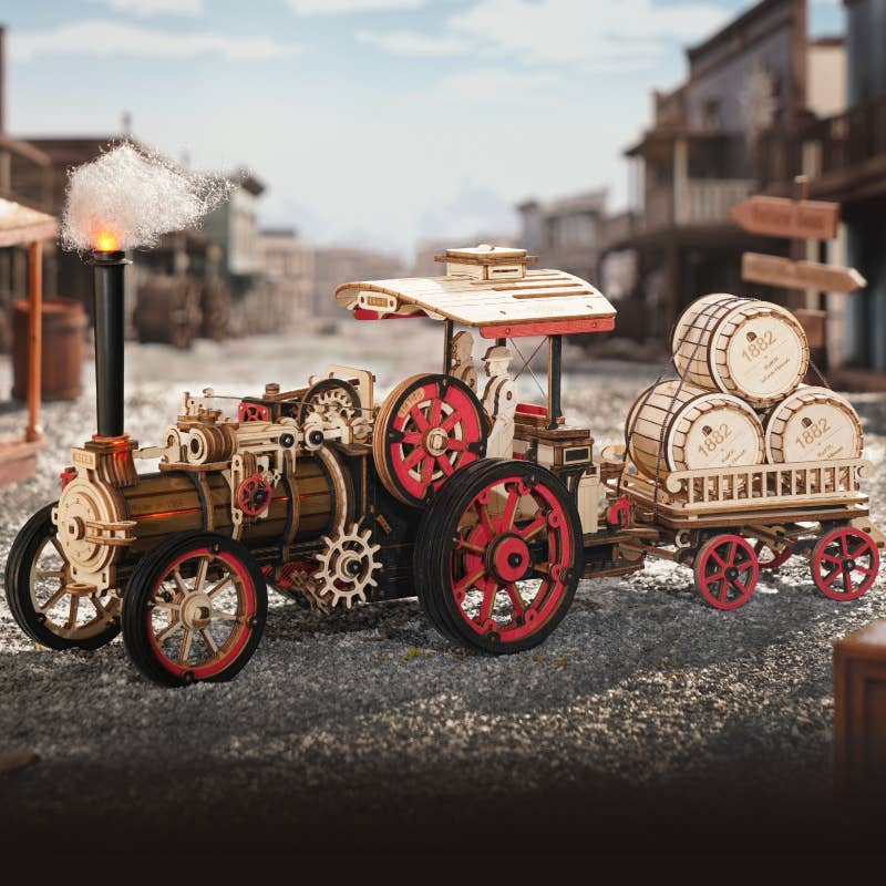 Steam Engine Mechanical Robotime Rokr DIY 3D puzzles