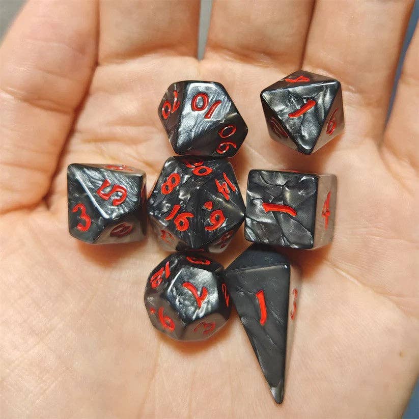 Mini Polymer RPG Dice Set - lron Golem