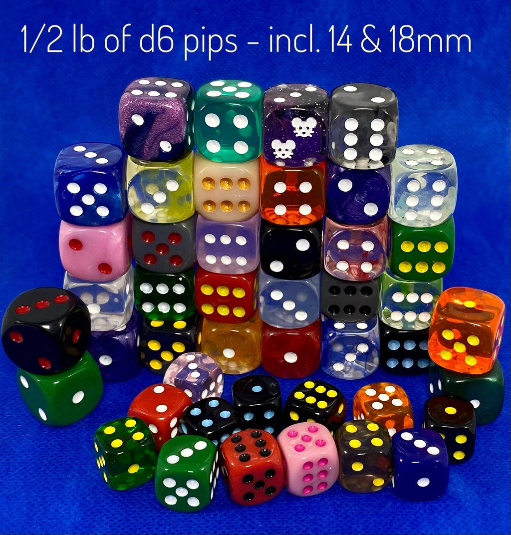 Roll Again Bulk Dice - in assorted colors, shapes, and styles