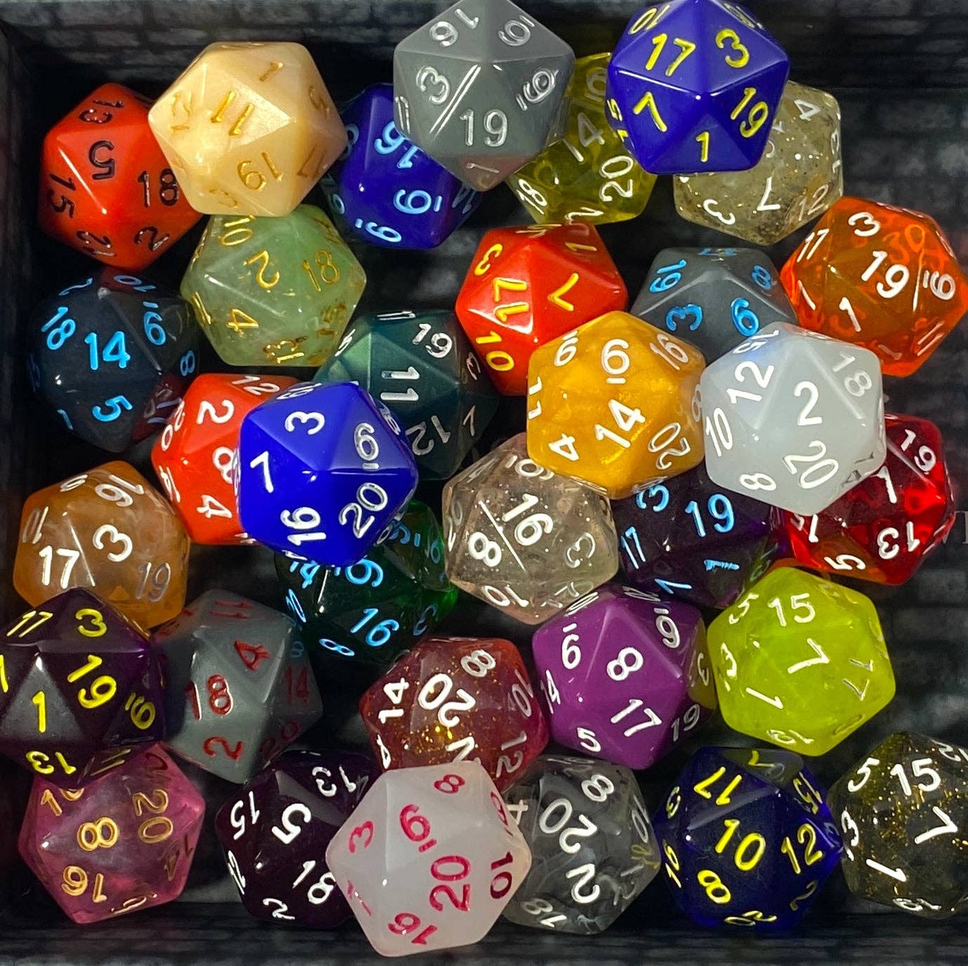 Roll Again Bulk Dice - in assorted colors, shapes, and styles