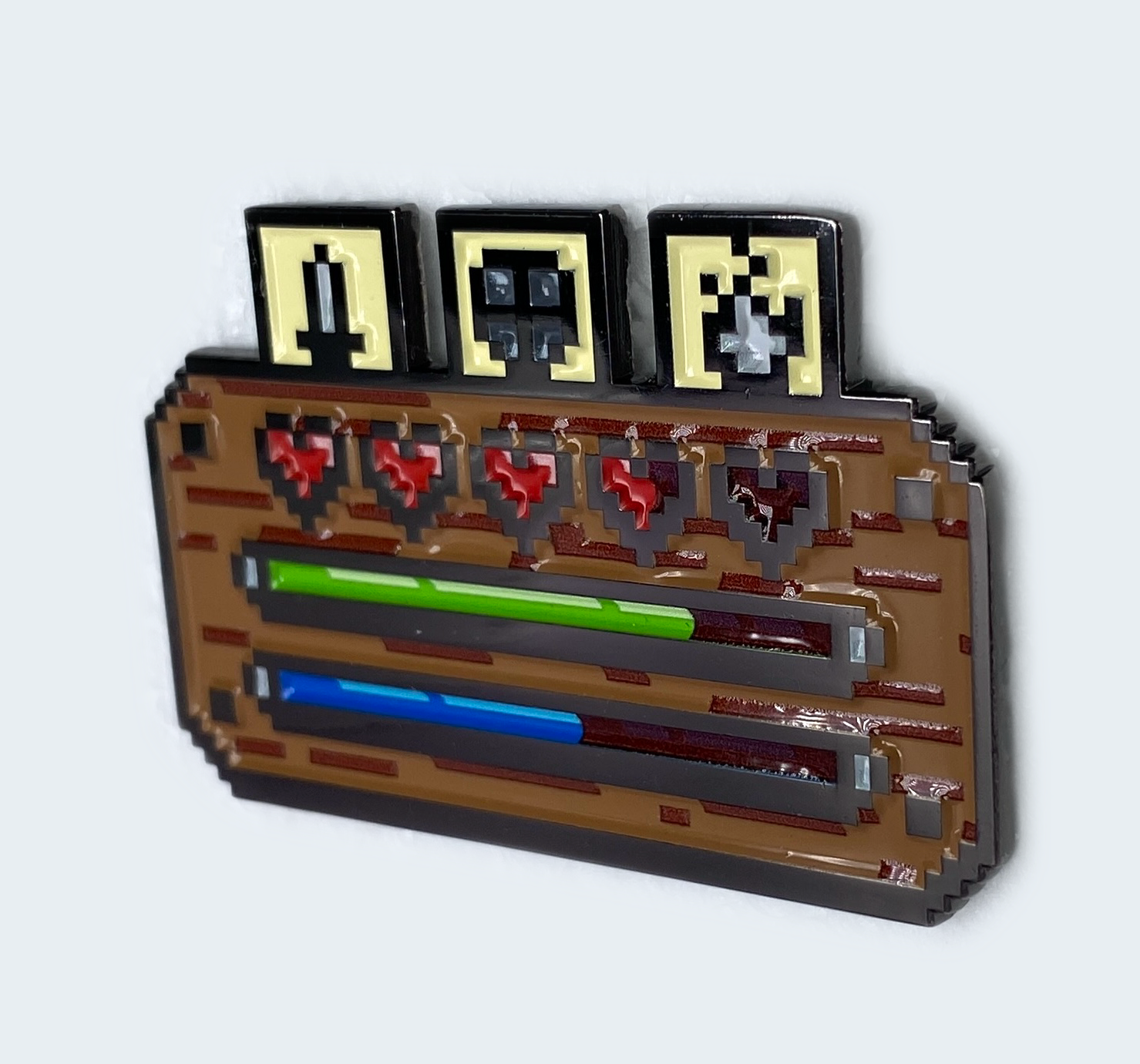 8-bit Stat Bars - Collectible Enamel Pin