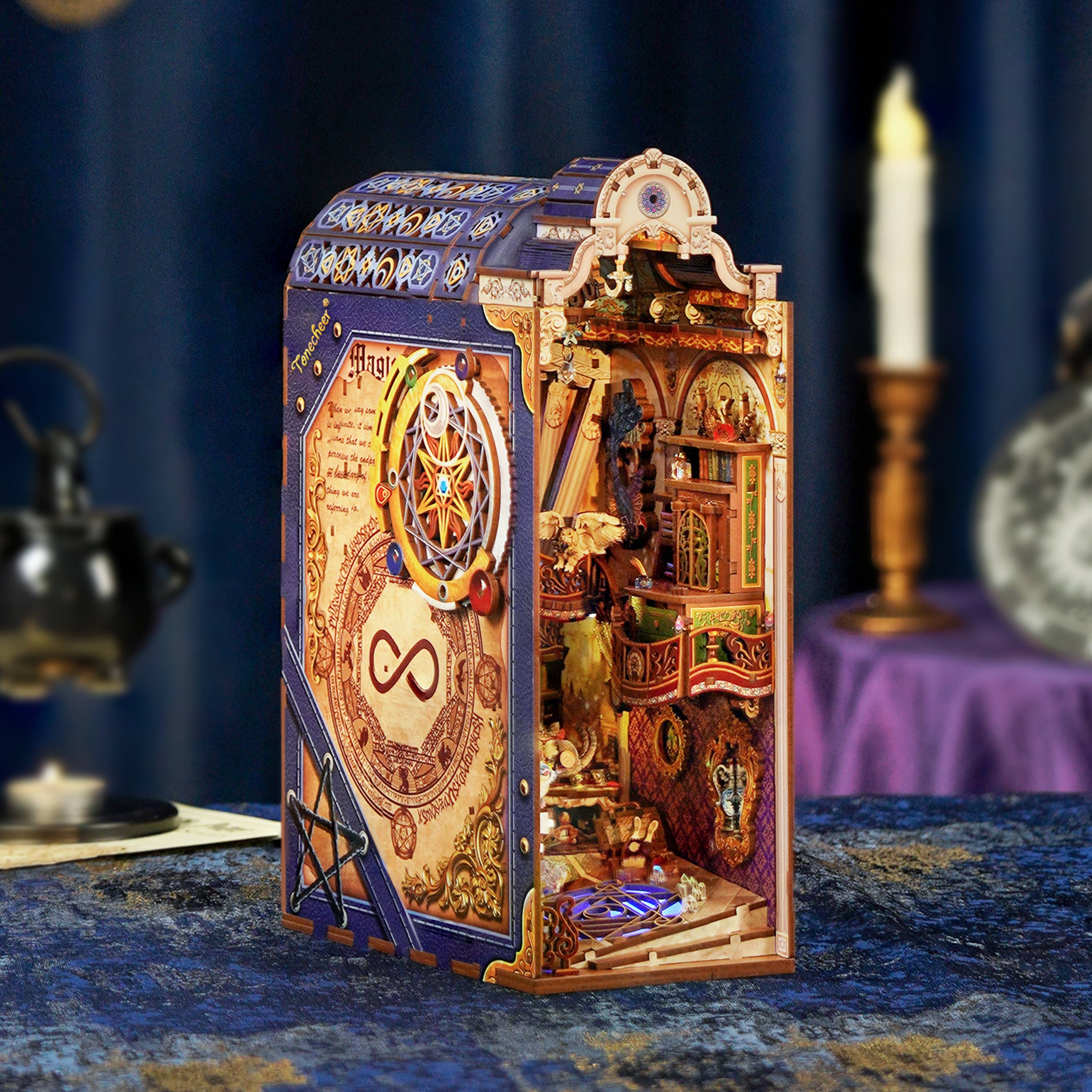 DIY Book Nook Kit: Magical Library w/ Dust Cover