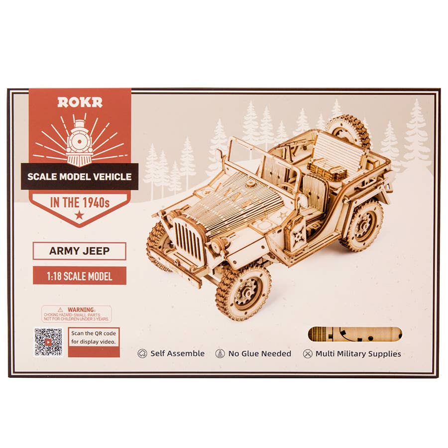 Rokr Army Jeep 3D Wooden Puzzle