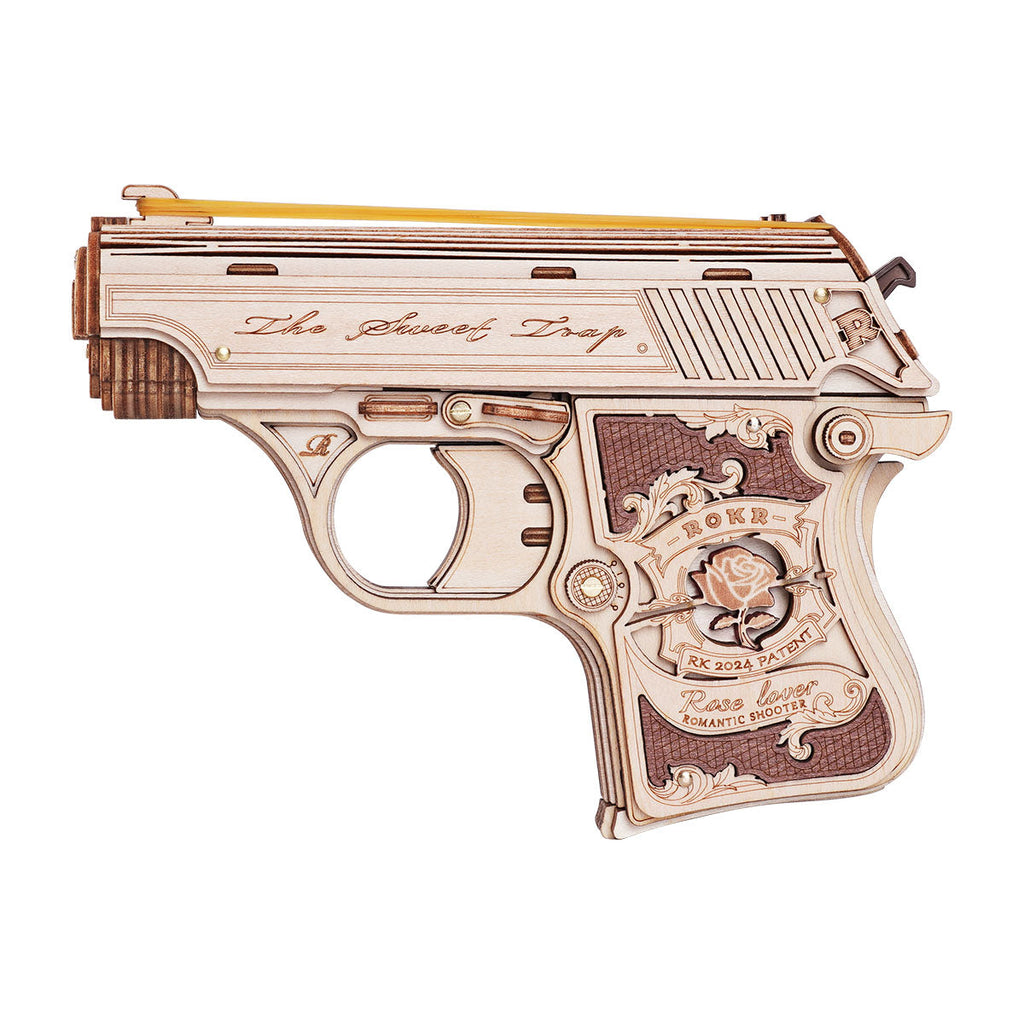 Mini Gun Wooden 3D Puzzle Toy Gun