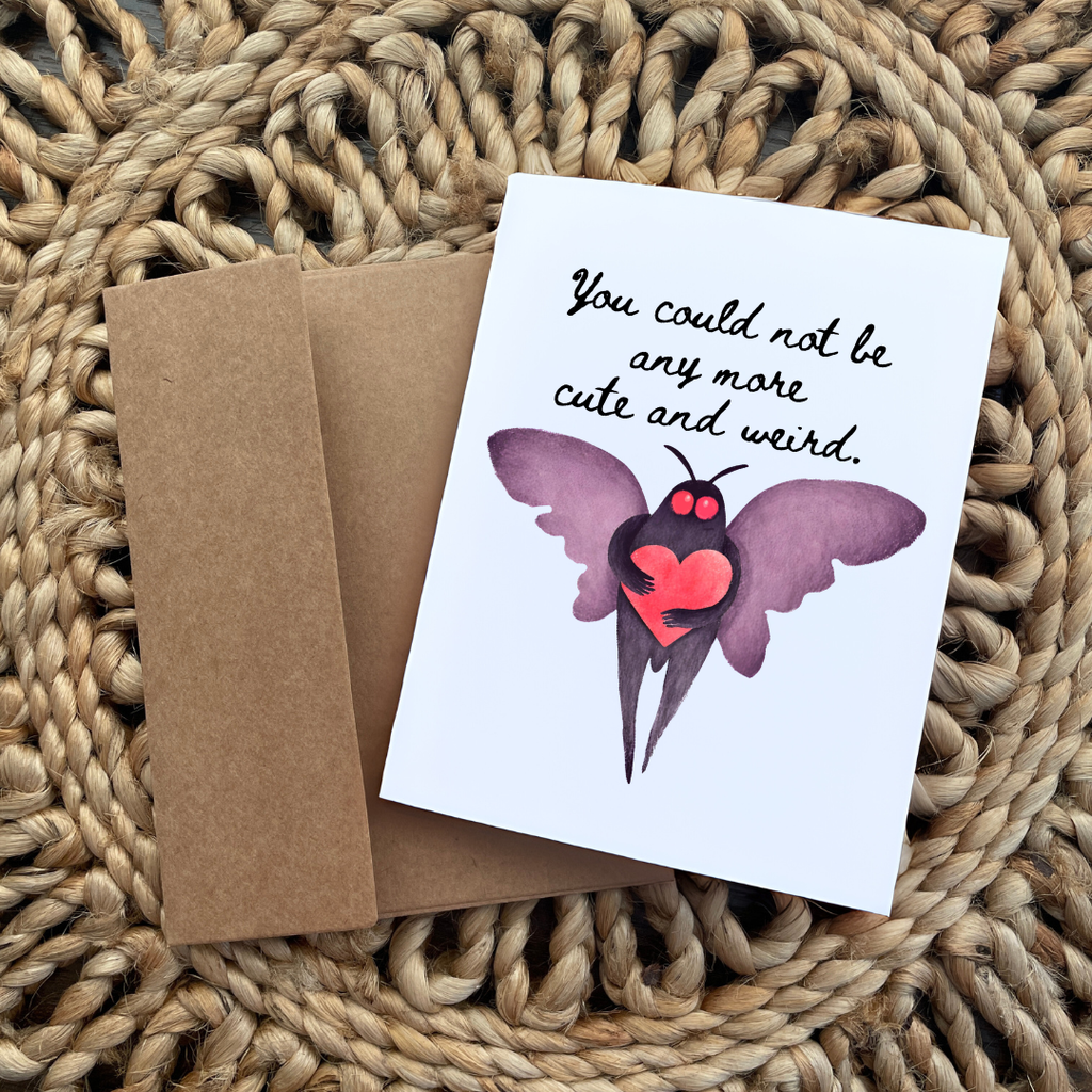 Cute and Weird Moth Fairy Creature Notecard 