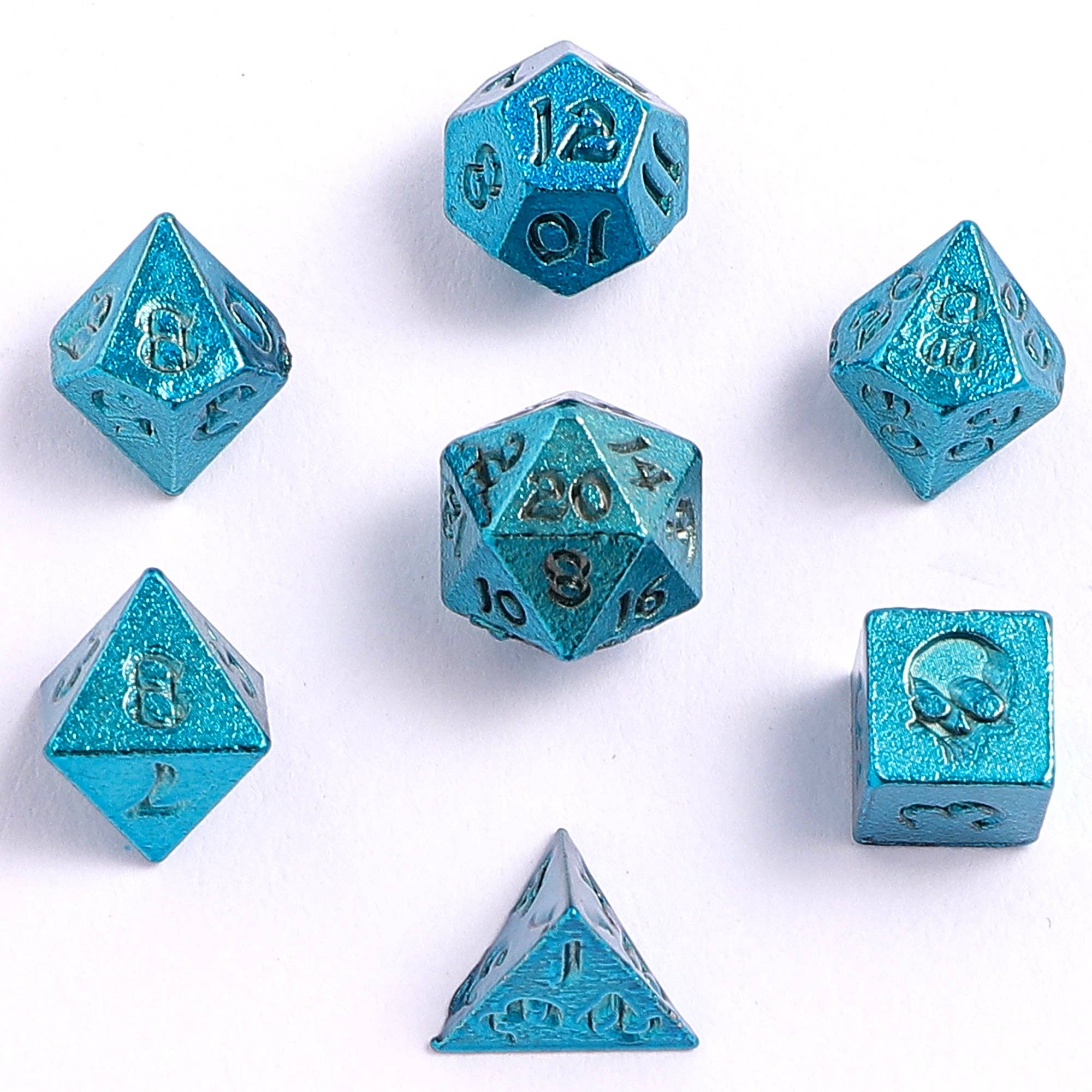 Unseelie Mini RPG Dice set - Blue