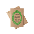 Sarcastic Peace on Earth Christmas Card