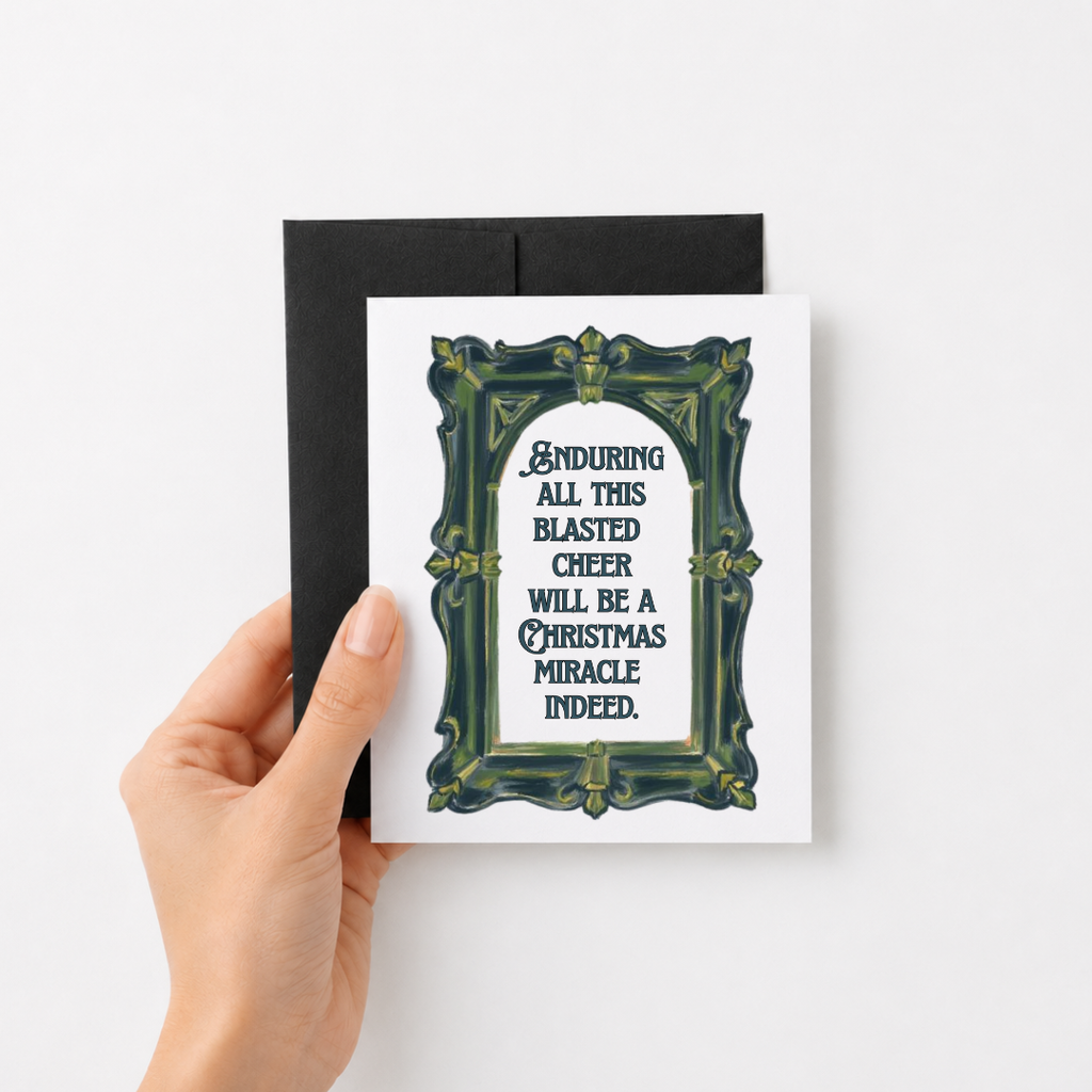 Sarcastic Dark Humor Christmas Miracle Notecard