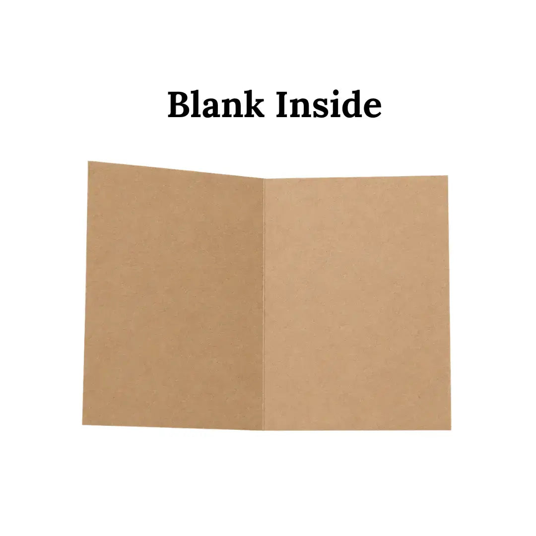 Funny Dark Humor Christmas Notecard on Kraft Paper