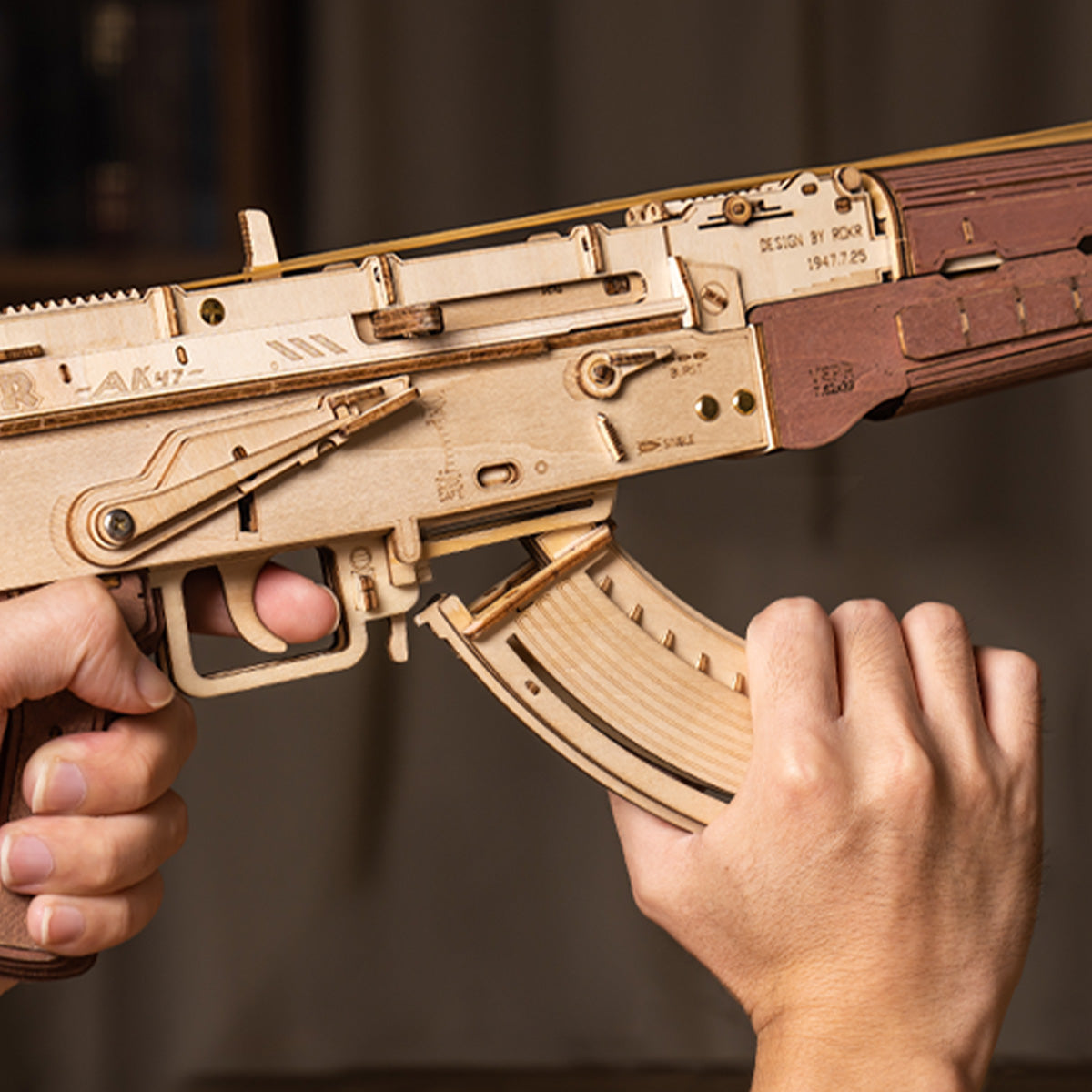AK-47 Assault Rifle Toy Gun 3D Wooden Puzzle