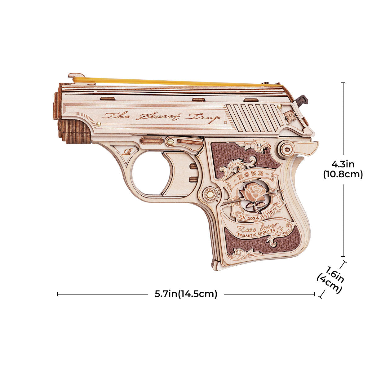 Mini Gun Wooden 3D Puzzle Toy Gun