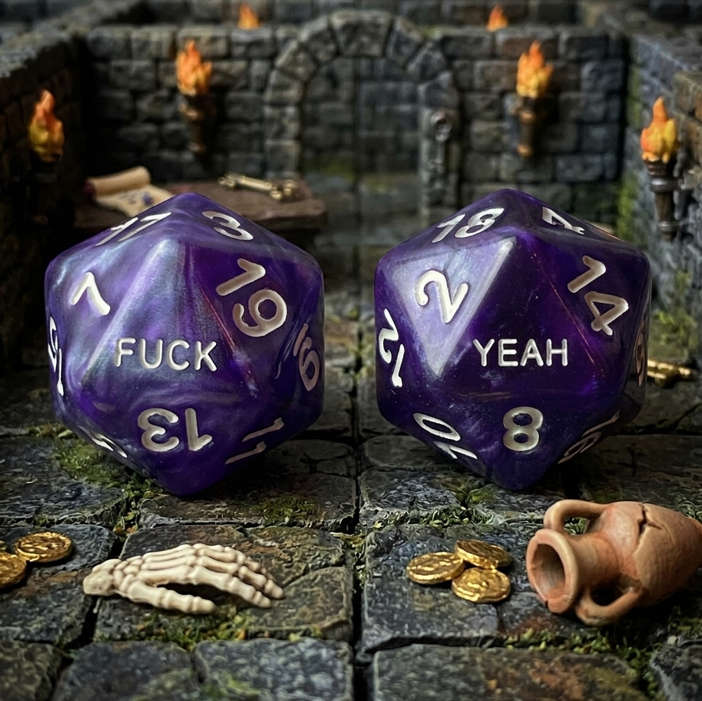 Fuck/Yeah D20 Dice Set
