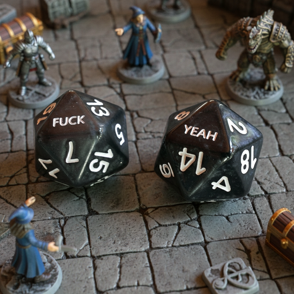 Fuck/Yeah D20 Dice Set
