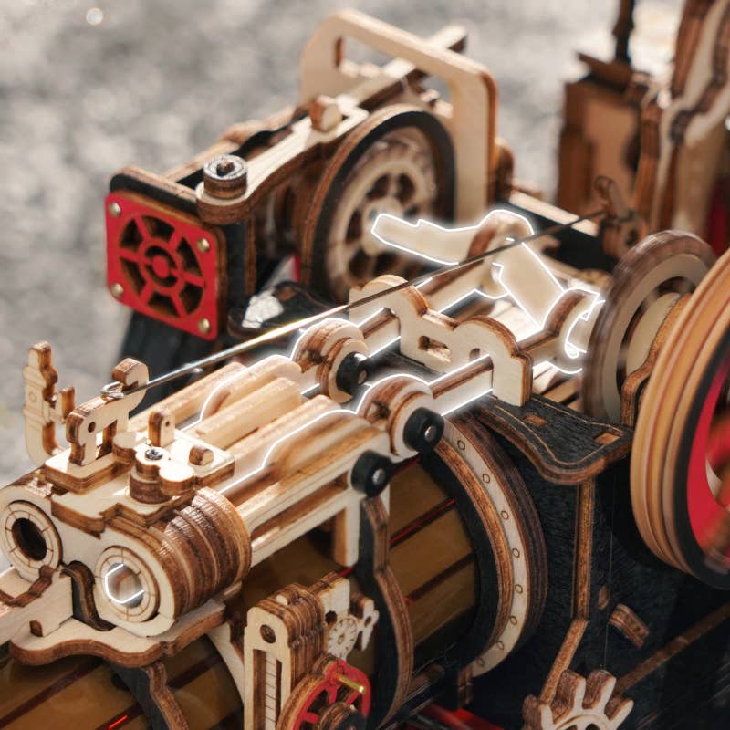Steam Engine Mechanical Robotime Rokr DIY 3D puzzles