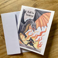 Medieval Knight And Dragon Encouragement Card 