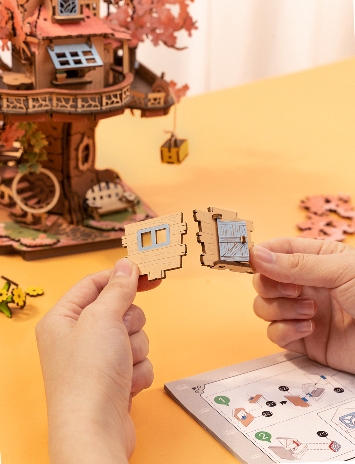 Sakura Tree House Rolife Wooden Puzzle DIY  Craft Kit