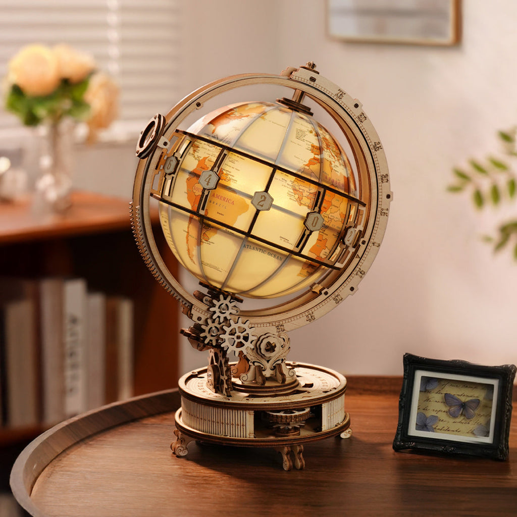 Luminous Globe 3D Wooden Puzzle (Electric Version)