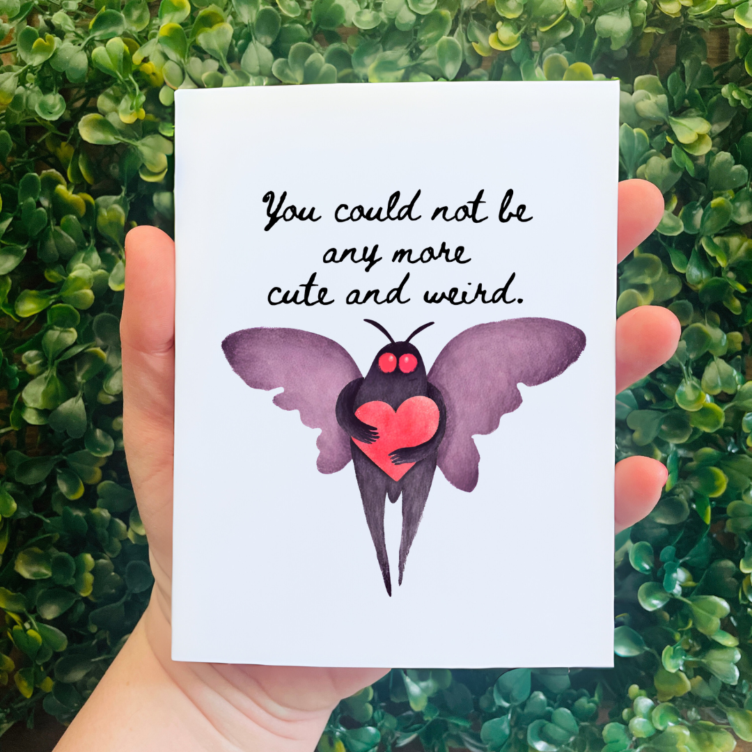 Cute and Weird Moth Fairy Creature Notecard 