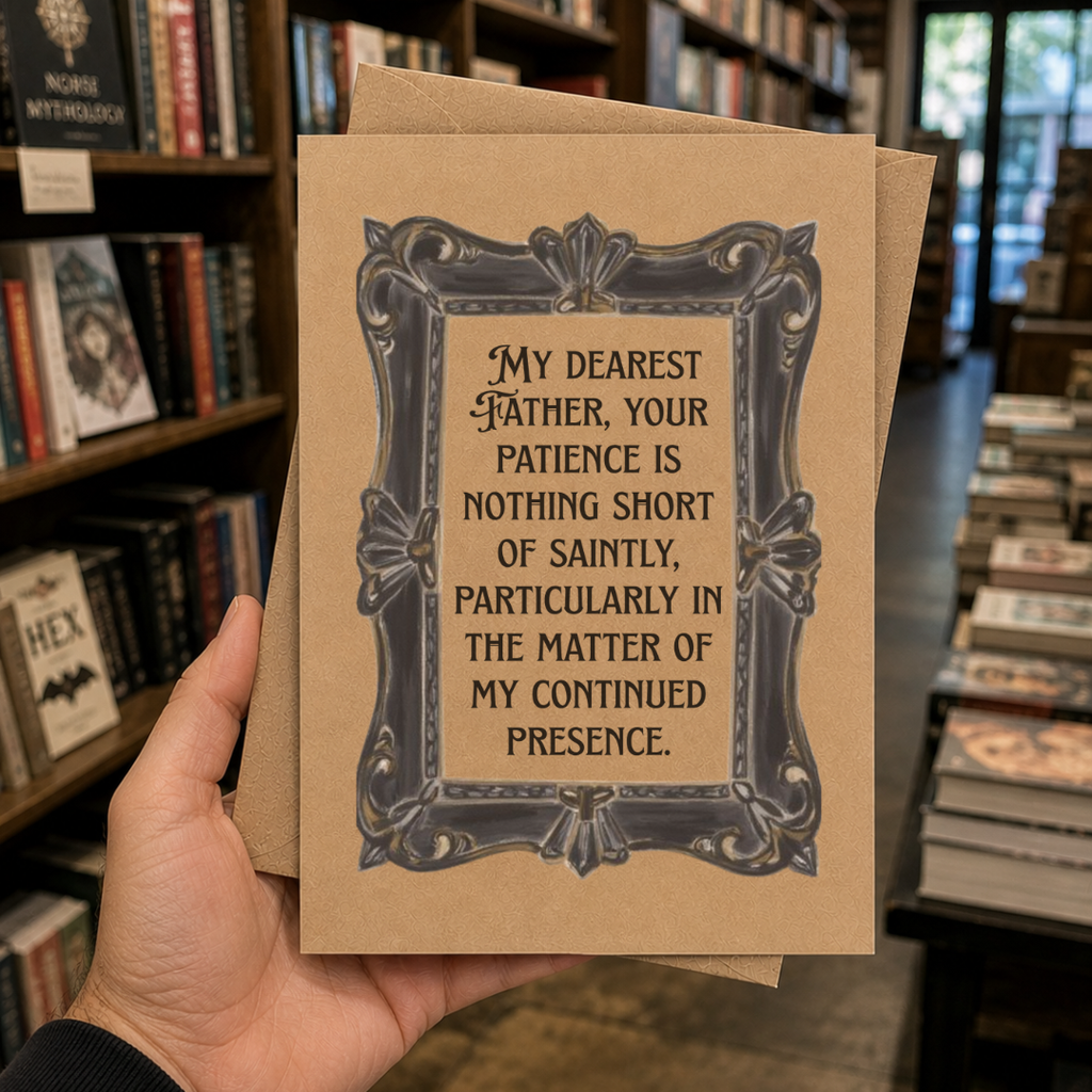 Funny Victorian vintage sarcastic Father’s Day card for Dad