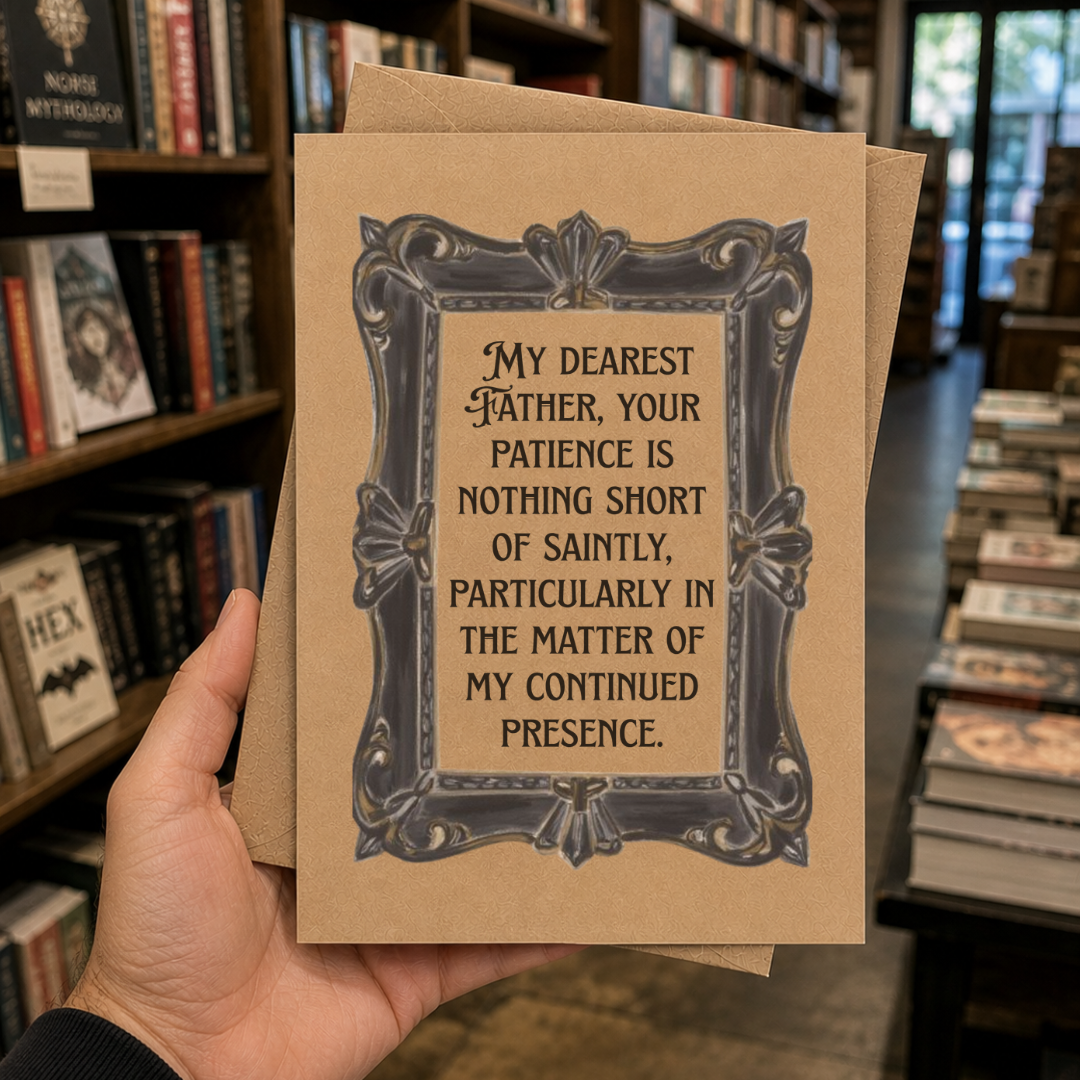 Funny Victorian vintage sarcastic Father’s Day card for Dad