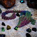 3D Printed Articulated Gemstone Dragon Toy – 16"