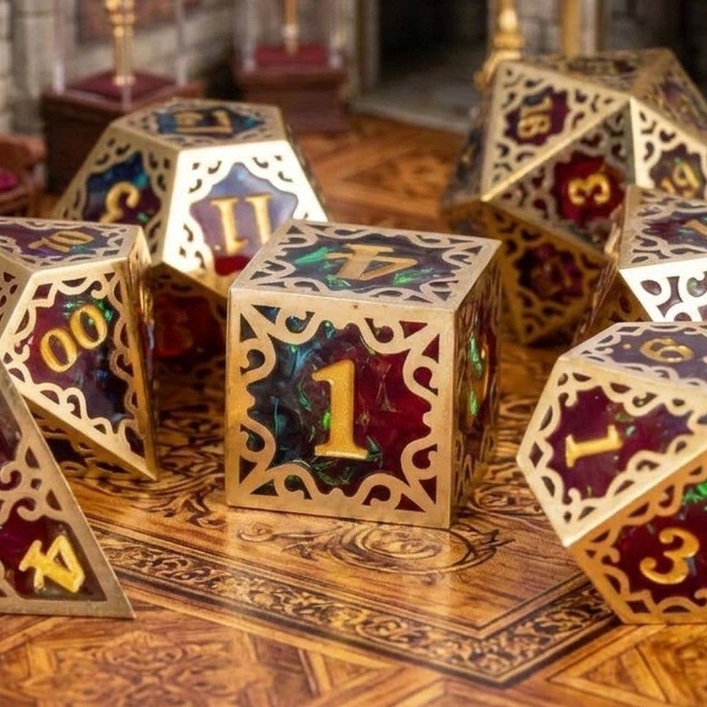 Gilded Nexus Metal Dice Set