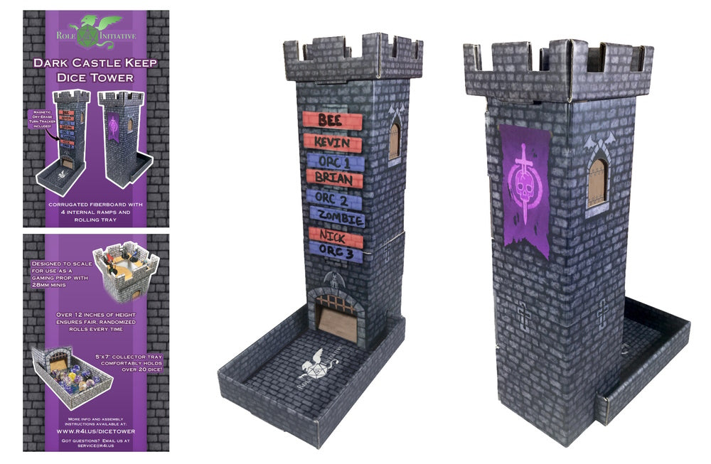 Castle Keep Dice Tower with Turn Tracker