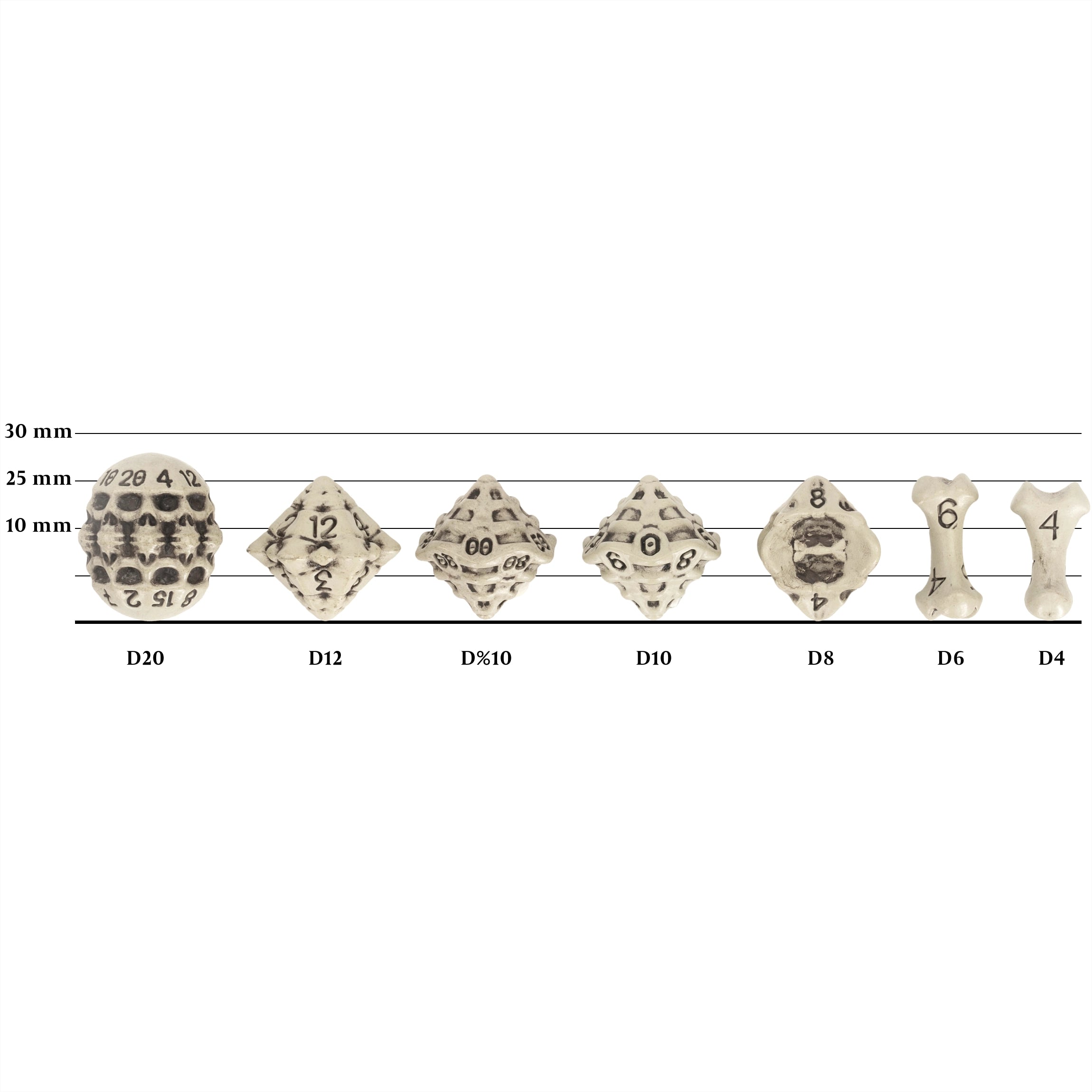 Skull & Bone Full 7 Dice Set