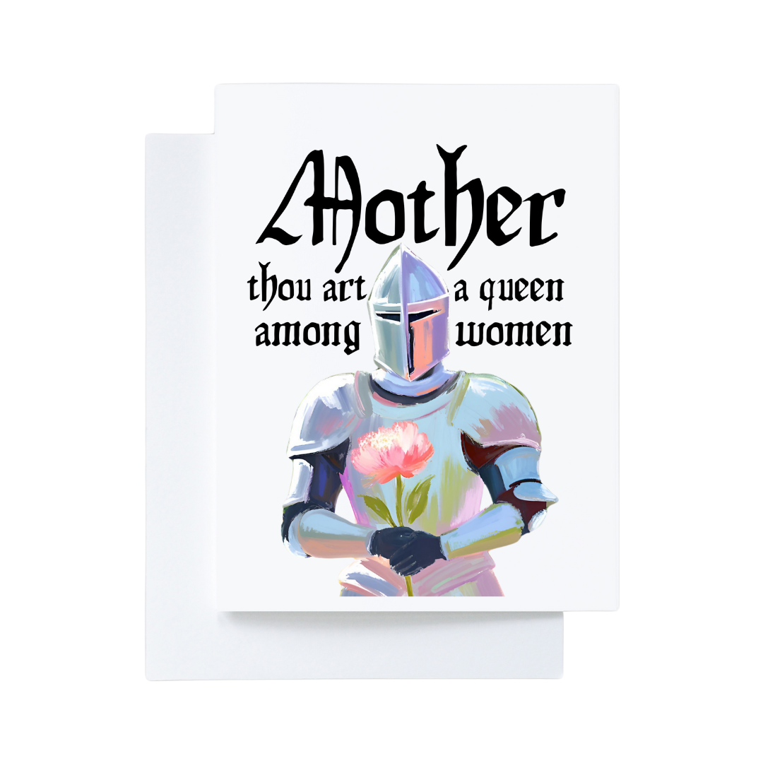 Medieval Knight Queen Renaissance Card for Mom 