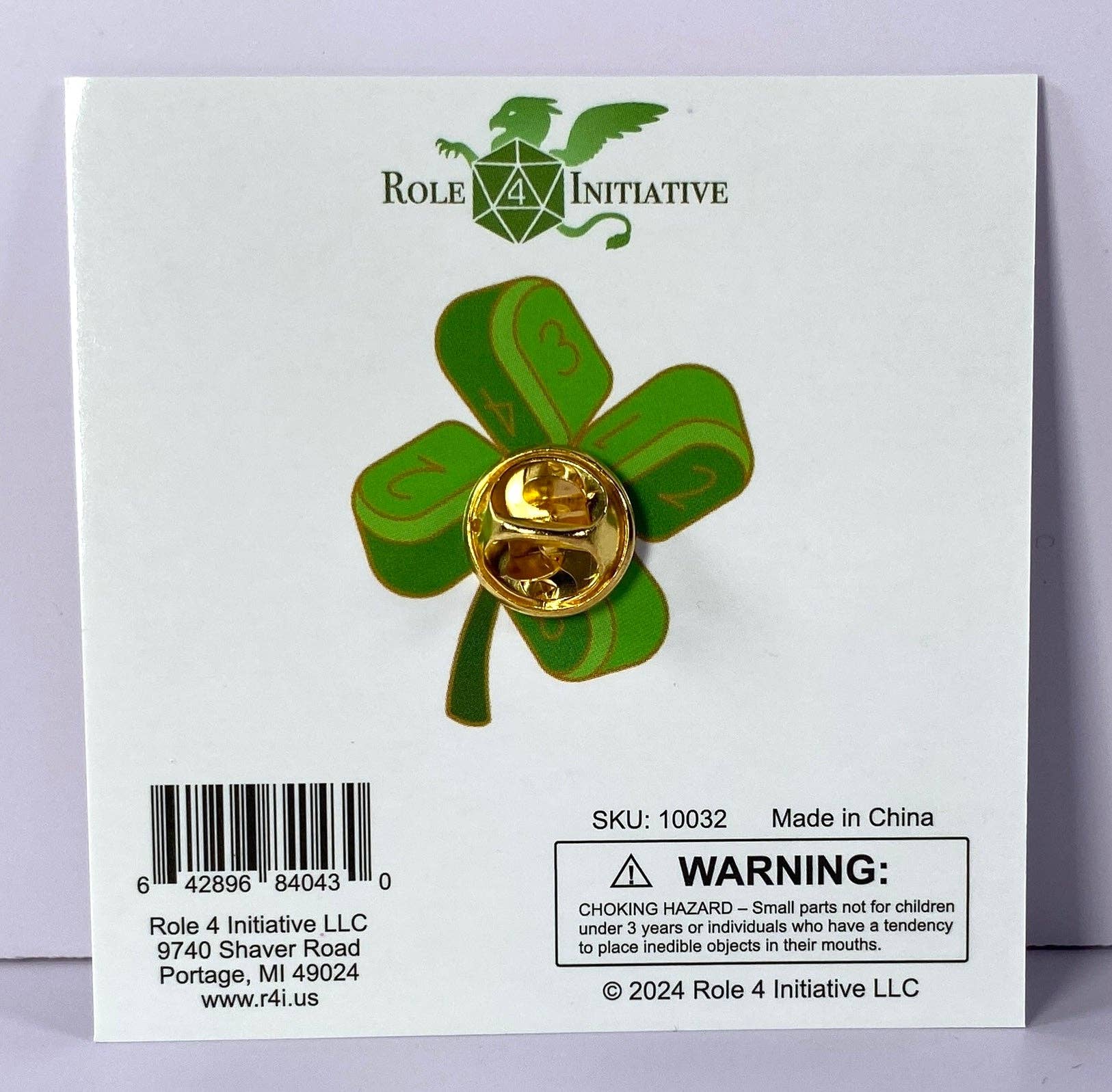 Arch'd4 Leaf Clover - Collectible Enamel Pin