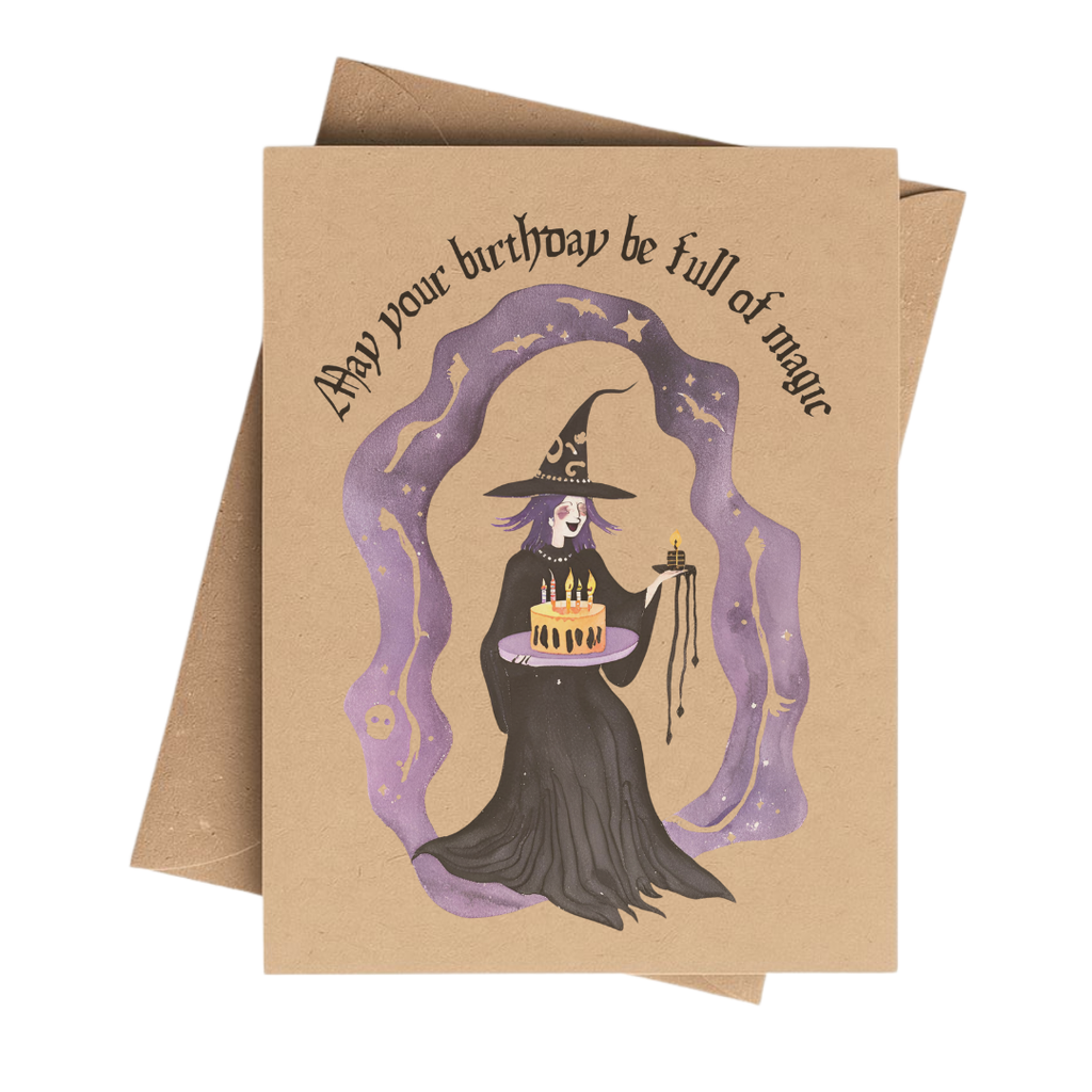 May Your Birthday Be Full of Magic Witchy Birthday Card 