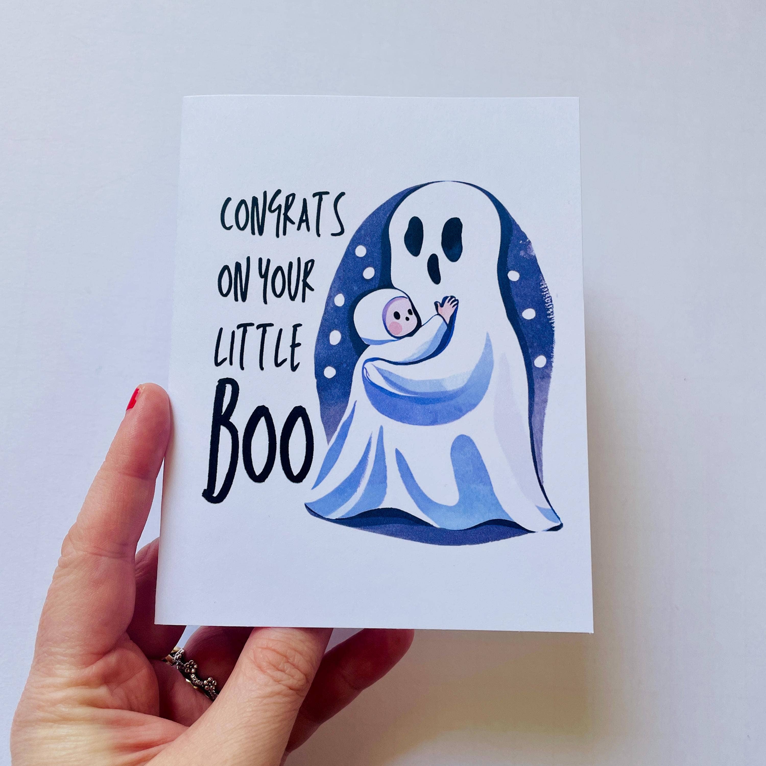 Halloween Baby Shower Congrats Card For New Baby