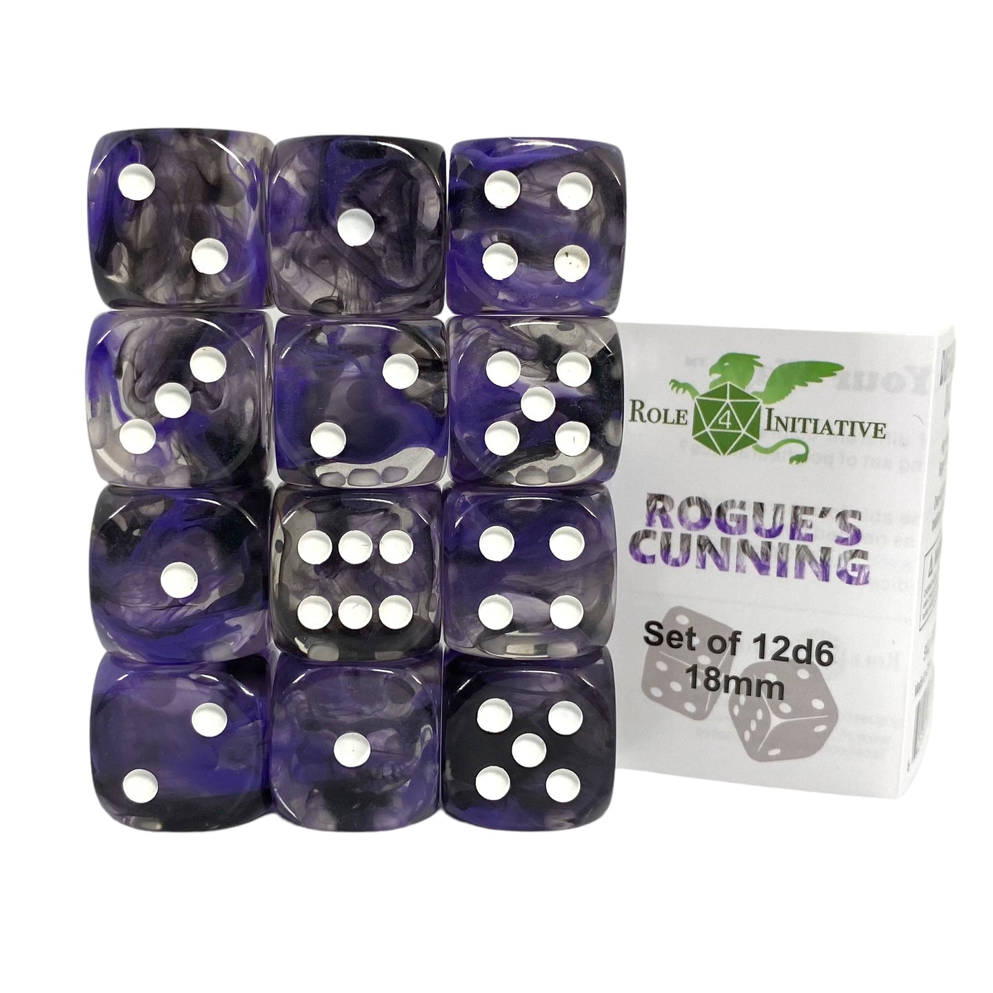 Diffusion Sets of 12d6 Pips 18mm Dice