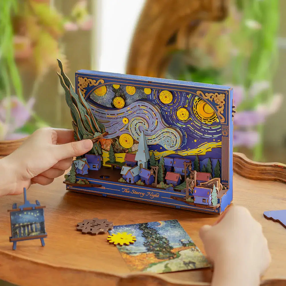 Rowood The Starry Night Wall Art 3D Wooden Puzzle