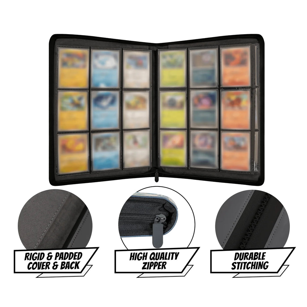 TCG Faux-Leather Elemental Trading Card Binder