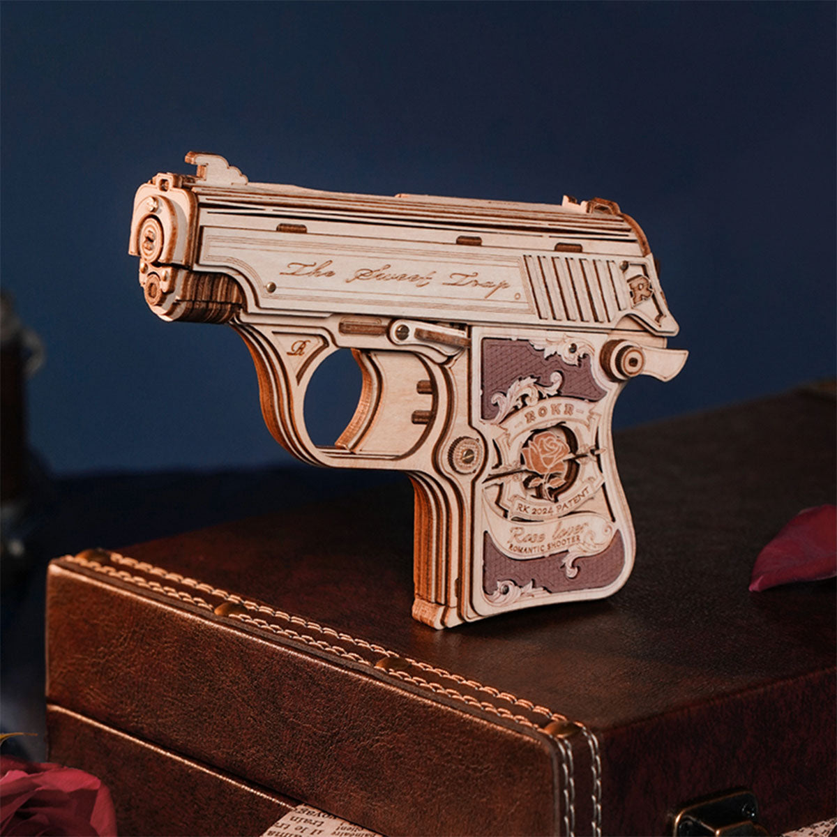 Mini Gun Wooden 3D Puzzle Toy Gun