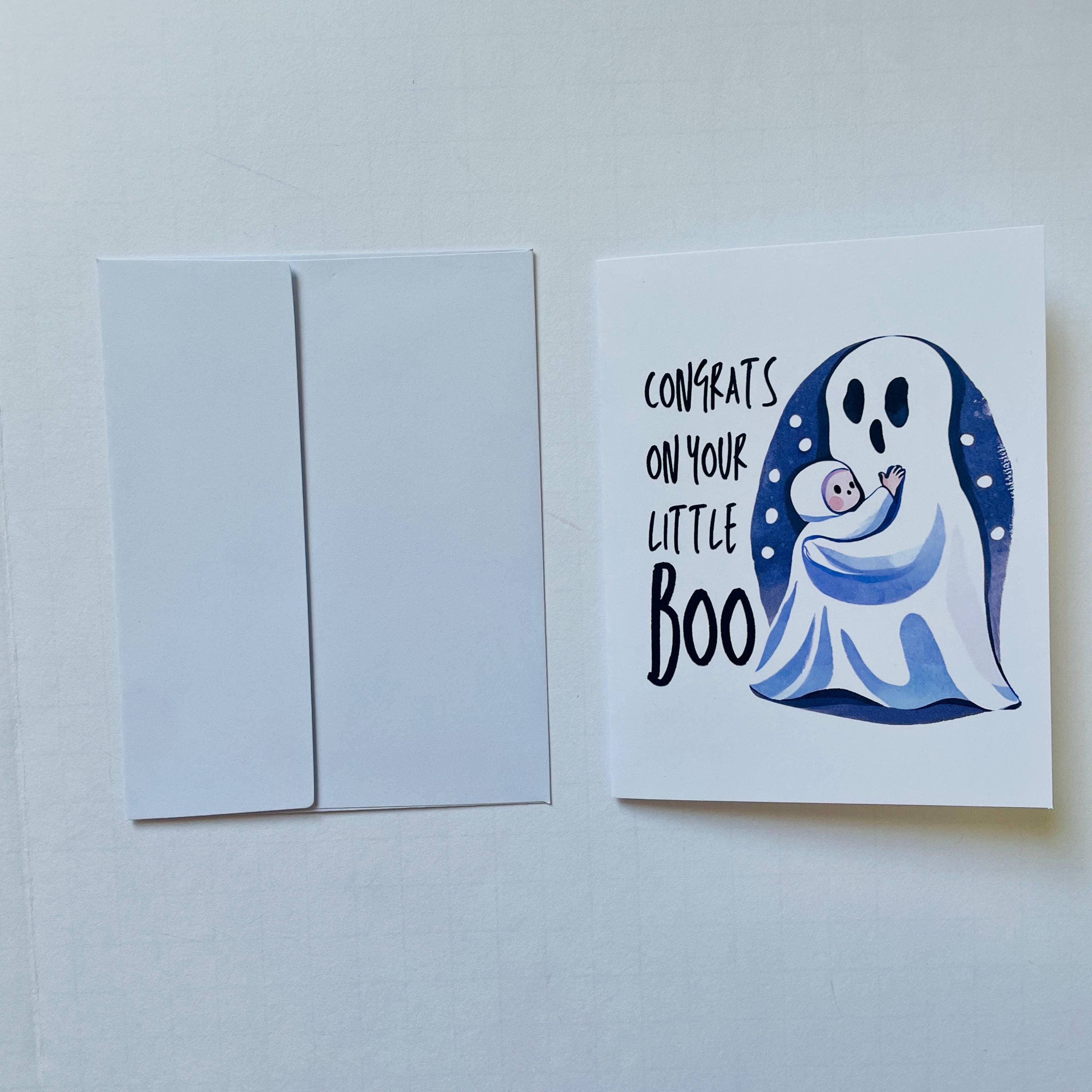 Halloween Baby Shower Congrats Card For New Baby
