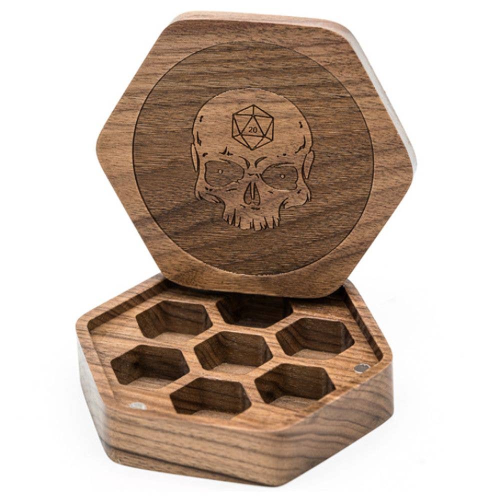 Skull Keeper Wood Dice Box