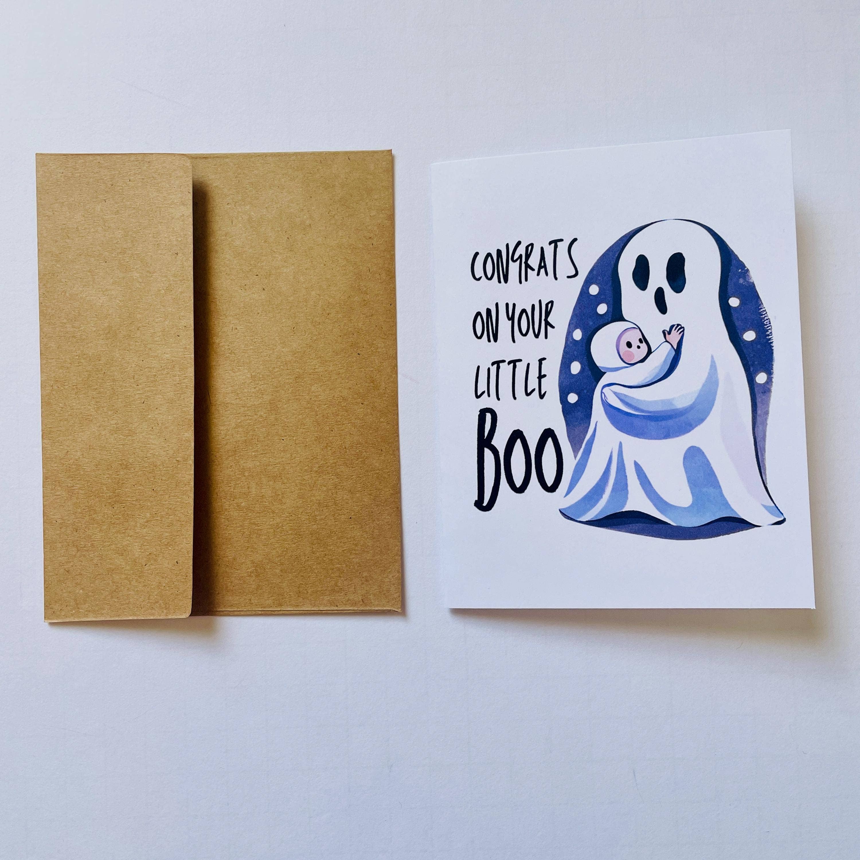 Halloween Baby Shower Congrats Card For New Baby