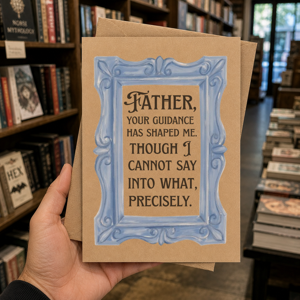Funny vintage framed sarcastic Father’s Day card for Dad