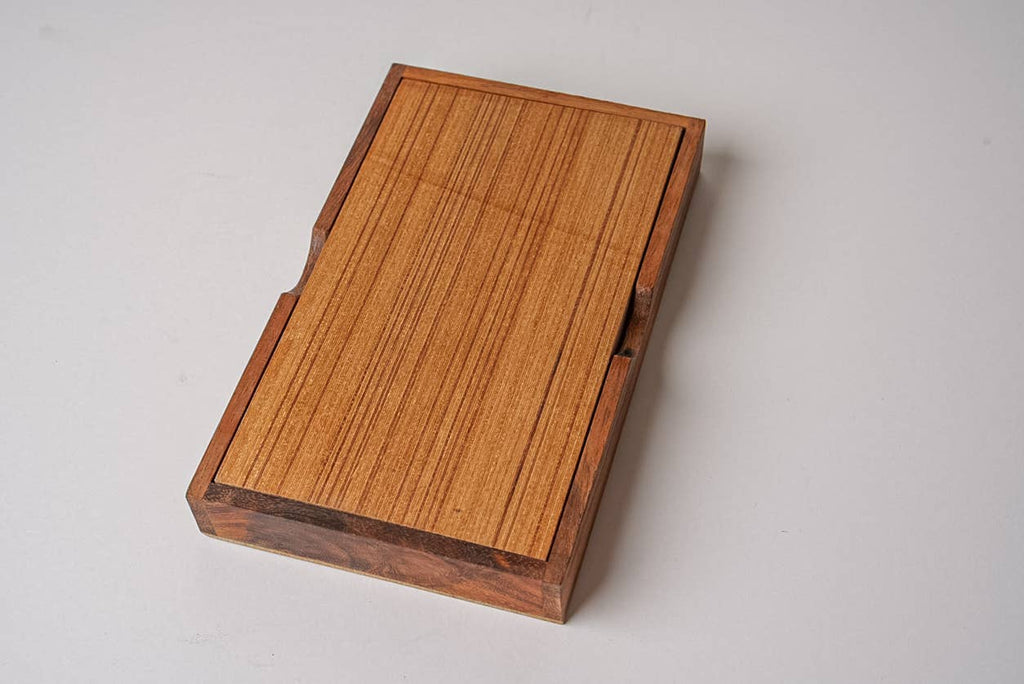 Classic mango wood dominoes game set handcrafted in Thailand