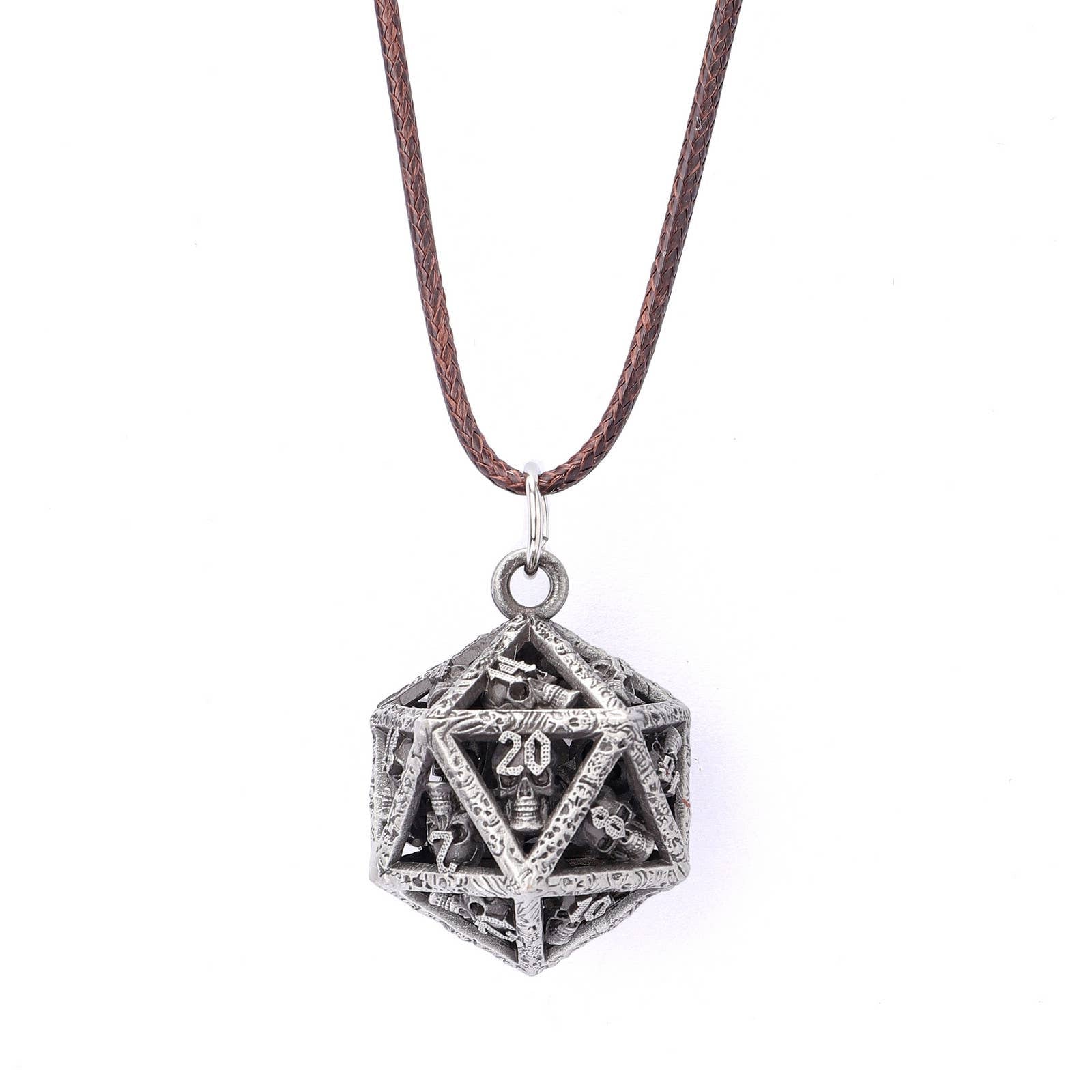 Grimskull's D20 Locket Gift Set - Ancient Silver