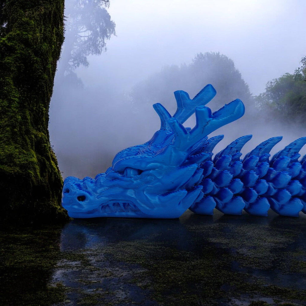 3D Printed Articulated Dragon Toy – Serpentara Dragon 18"