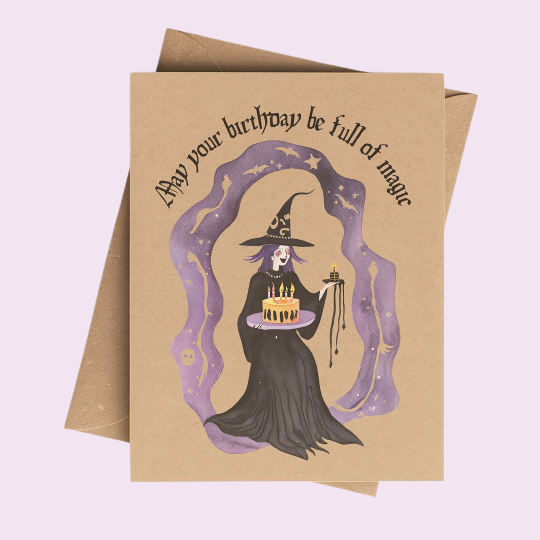 May Your Birthday Be Full of Magic Witchy Birthday Card 