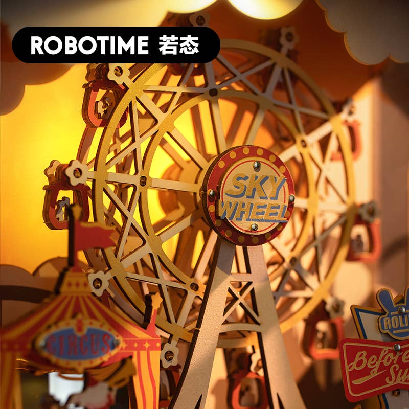 Sunset Carnival Rolife Music Box DIY Wooden Puzzles
